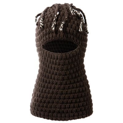 Gvatasz Winter Knitted Balaclava Beanie Hat Warm Cycling Ski Mask Men Women Windproof Hood Balaclavas,Brown