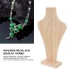 2pcs Wooden Necklace Display Stand, Vase Shaped Necklace Display Holder, LightWeight Wood Plank Jewelry Organizer Rack for Home and Professional Display (L) view 2