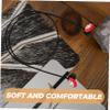 Outanaya 4pcs Silicone Earphone Lanyard Magnetic Connection Lost Neck Strap for Earplugs Lightweight and Portable Design Black for Everyday Use view 3