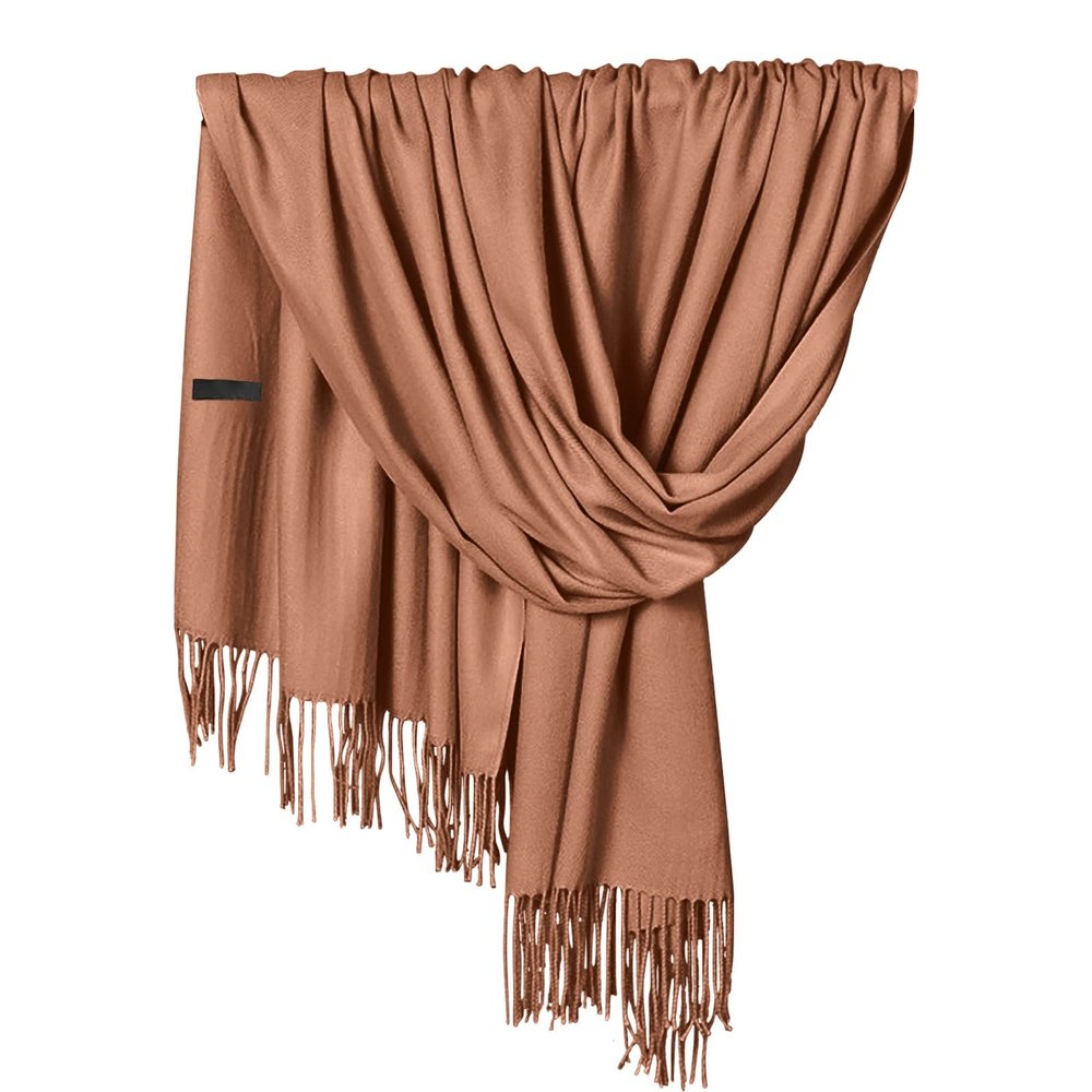 Colorful Flowers Cotton Pashmina Women Wrap Shawl Tassels Scarves Soft Winter Thick Tassel Warm Wrap Shawl (A, A)