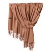 Colorful Flowers Cotton Pashmina Women Wrap Shawl Tassels Scarves Soft Winter Thick Tassel Warm Wrap Shawl (A, A) view 1