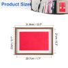 PATIKIL Medal Display Case, 3 Medal Display Frame Medal Shadow Box Sports Medal Display Picture Frame for Marathon Swimming Triathlon, Red Base Rosewood A4 view 2