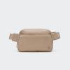 Pander Everywhere Belt Bag for Women, 5 Zipper Pockets Nylon Crossbody Fanny Pack Purse (Raw Linen). view 2