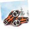 Yardenfun 1pair Teeth Stainless Steel Ice Cleat Spikes for Boots and Shoes Non-Slip Crampons for Outdoor Climbing Hiking Walking Snow and Ice Orange view 2