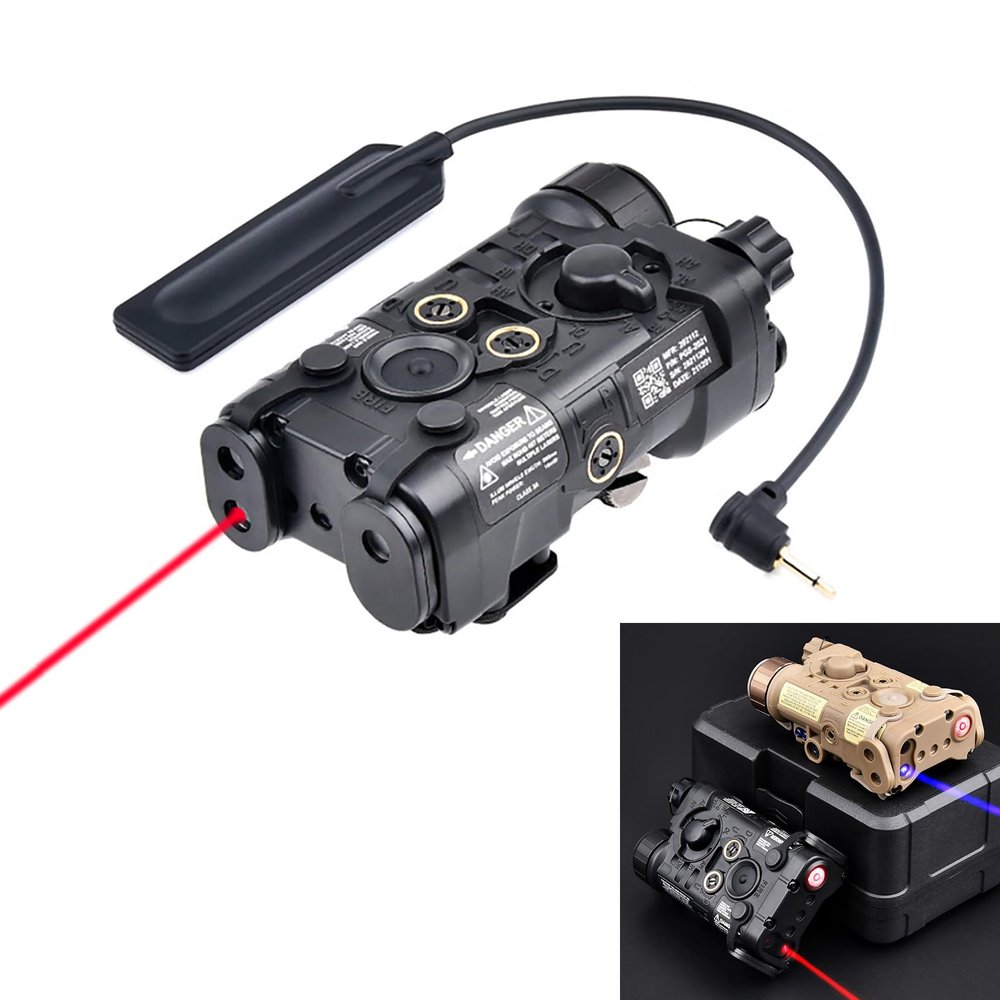 L3-NGAL Plastic Box Laser Sights IR Flashlightwith IR Laser + Red/Green Laser Sight + IR Light Illuminator Night Vision Flashlightwith Pressure Switch(Constant/Momentary Modes)for 20mm Rail