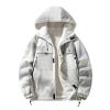 XUNRYAN Winter Coats Mens Sherpa Fleece Jackets Outdoor Zip Up Trucker Coat Warm Parka Anorak Cargo Jacket Multi Pockets view 1