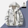 XUNRYAN Winter Coats Mens Sherpa Fleece Jackets Outdoor Zip Up Trucker Coat Warm Parka Anorak Cargo Jacket Multi Pockets view 4