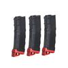 Lancer Tactical Airsoft M4 M16 Series Polymer 130 Round Transparent Window High Speed Mid-Cap Airsoft Magazine -Pack of Three (Black & Red) view 1