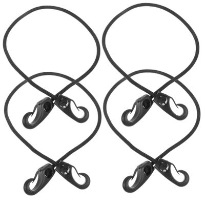 Gogogmee 4pcs Elastic Tie Down Straps with Plastic Hooks Multi-Function Kayak Hook Ropes for Securing Gear Bicycles Motorcycles and Outdoor Activities