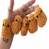 Hoshimi Slimes LLC Kawaii Handmade Crocheted Chicken Nugget Keychain  Soft Polyester Yarn, Cute Quirky Mini Plush, Emotional Support Gift view 1