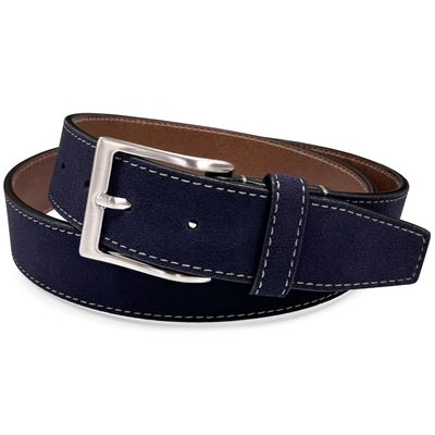Belts.com 41104 Suede Belt Genuine Suede Leather Casual Jean Belt 1-1/2"(38mm) Wide (Navy, 34)