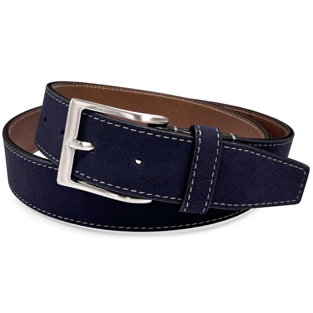 Belts.com 41104 Suede Belt Genuine Suede Leather Casual Jean Belt 1-1/2"(38mm) Wide (Navy, 34)