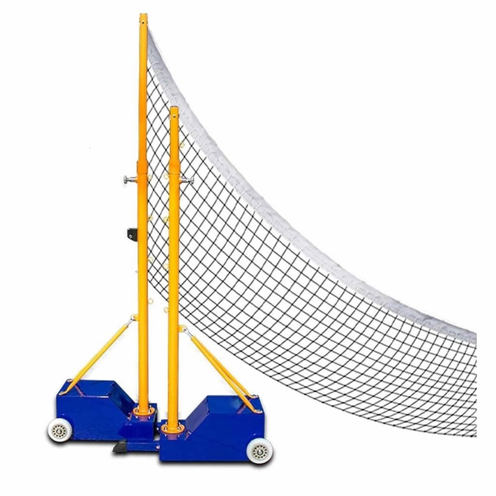 GenSDH Volleyball/Badminton Poles with Net, Portable Volleyball Net Stand with Wheels, Outdoor Sports Equipment for Adults & Youth,Style 1-5-6.6ft