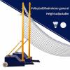 GenSDH Volleyball/Badminton Poles with Net, Portable Volleyball Net Stand with Wheels, Outdoor Sports Equipment for Adults & Youth,Style 1-5-6.6ft view 3