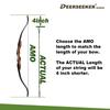 Deerseeker Archery Bowstring Set with 2 Nocking Points Dacron Recurve Bow String Replacement 12, 14, 16 Strands for Traditional Longbow Bow Shooting 48-70 inchesRed, 1pcs view 2