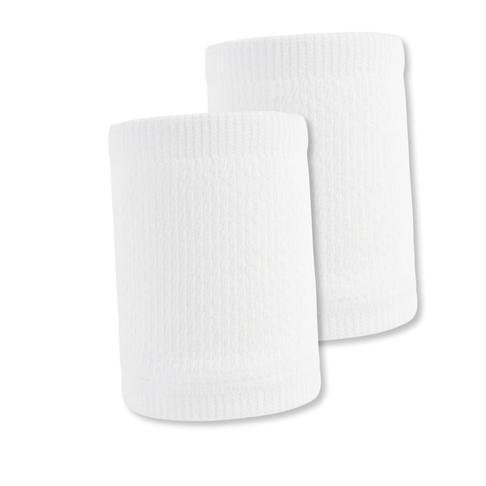SEWOART 1pair Sports Compression Protective Wristband Breathable Wrist Support for Exercise Comfortable for Softball Volleyball Basketball Tennis White