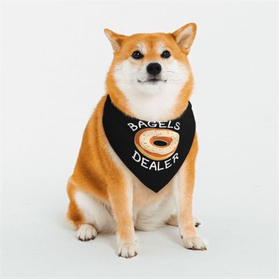 Bagel Lover Bagels Dealer Pet Scarf Washable Adjustable for Dogs Cat Pet