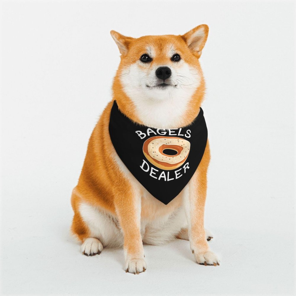 Bagel Lover Bagels Dealer Pet Scarf Washable Adjustable for Dogs Cat Pet