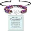 For Granddaughter - A Link That Can Never Be Undone Peach Blossom Knot Bracelet, Granddaughter Bracelet from Grandma Always Brave And Strong Adjustable Hand Braided DIY Bracelet For Women Christmas Jewelry Gifts  (Infinite Heart-A) view 1
