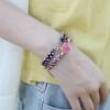 For Granddaughter - A Link That Can Never Be Undone Peach Blossom Knot Bracelet, Granddaughter Bracelet from Grandma Always Brave And Strong Adjustable Hand Braided DIY Bracelet For Women Christmas Jewelry Gifts  (Infinite Heart-A) view 3
