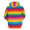 Gay Pride LGBT Rainbow Flag Pattern Adult Hoodies Casual Sweatshirt Long Sleeve Pullover Hooded with Pockets for Women Men M view 2