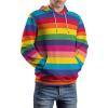 Gay Pride LGBT Rainbow Flag Pattern Adult Hoodies Casual Sweatshirt Long Sleeve Pullover Hooded with Pockets for Women Men M view 3