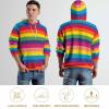 Gay Pride LGBT Rainbow Flag Pattern Adult Hoodies Casual Sweatshirt Long Sleeve Pullover Hooded with Pockets for Women Men M view 4