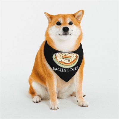 Bagel Lover Bagels Dealer Pet Scarf Washable Adjustable for Dogs Cat Pet