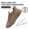 DLWKIPV Men's Running Shoes for Road & Gym  Lightweight Walking Sneakers with Breathable Mesh and All-Day Comfort Khaki US 9.5 view 3