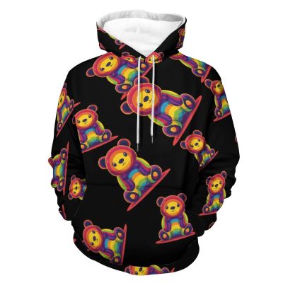 Gay Bear Adult Hoodies Casual Sweatshirt Long Sleeve Pullover Hooded with Pockets for Women Men 3XL