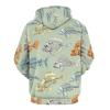 Fish Skeleton Bone Adult Hoodies Casual Sweatshirt Long Sleeve Pullover Hooded with Pockets for Women Men M view 3