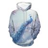 Blue Peacock Adult Hoodies Casual Sweatshirt Long Sleeve Pullover Hooded with Pockets for Women Men 4XL view 1
