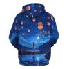 Lake Lanterns At Night Adult Hoodies Casual Sweatshirt Long Sleeve Pullover Hooded with Pockets for Women Men 3XL view 3