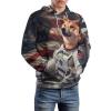 US Astronaut Dog Shiba Inu Adult Hoodies Casual Sweatshirt Long Sleeve Pullover Hooded with Pockets for Women Men M view 4
