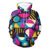 90s Geometric Adult Hoodies Casual Sweatshirt Long Sleeve Pullover Hooded with Pockets for Women Men M view 1