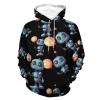 Cute Retro Robot Holding Balloon Adult Hoodies Casual Sweatshirt Long Sleeve Pullover Hooded with Pockets for Women Men 3XL view 1