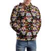 Mexican Skulls Pattern Adult Hoodies Casual Sweatshirt Long Sleeve Pullover Hooded with Pockets for Women Men M view 4