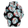 Snowman Playing A Violin Adult Hoodies Casual Sweatshirt Long Sleeve Pullover Hooded with Pockets for Women Men M view 3