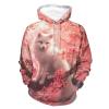 Animal White Fox On Cherry Flowers Adult Hoodies Casual Sweatshirt Long Sleeve Pullover Hooded with Pockets for Women Men S view 1
