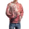Animal White Fox On Cherry Flowers Adult Hoodies Casual Sweatshirt Long Sleeve Pullover Hooded with Pockets for Women Men S view 2