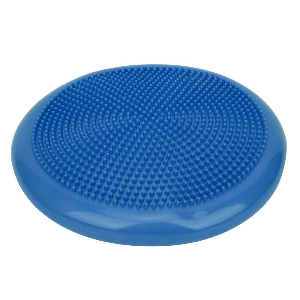 Qiilu Thickened Supplies Balance Pad PVC Inflatable Cushion, Gym Sports Fitness Balances Cushion, Blue Balances Cushion (Diameter 34)