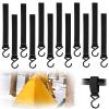 lasuroa 12pcs Ice Fishing Coat Hooks, Ice Fishing Shelter Coat Hooks Ice Fishing Shelter Accessories Hanging Storage for Ice Fishing Tents Hunting Accessories Outdoor Camping (Black) view 1