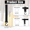 lasuroa 12pcs Ice Fishing Coat Hooks, Ice Fishing Shelter Coat Hooks Ice Fishing Shelter Accessories Hanging Storage for Ice Fishing Tents Hunting Accessories Outdoor Camping (Black) view 2