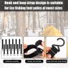 lasuroa 12pcs Ice Fishing Coat Hooks, Ice Fishing Shelter Coat Hooks Ice Fishing Shelter Accessories Hanging Storage for Ice Fishing Tents Hunting Accessories Outdoor Camping (Black) view 3