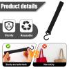 lasuroa 12pcs Ice Fishing Coat Hooks, Ice Fishing Shelter Coat Hooks Ice Fishing Shelter Accessories Hanging Storage for Ice Fishing Tents Hunting Accessories Outdoor Camping (Black) view 4
