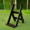 JevLoN Solid Wood Golf Club Storage Rack - Holds 7 Clubs, Wooden Golf Putter Display Stand Indoor & Outdoor Golf Club Organizer Display Rack 15.7x22.4x26 inch view 1
