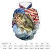 Bass Fishing American Flag Adult Hoodies Casual Sweatshirt Long Sleeve Pullover Hooded with Pockets for Women Men 3XL view 2