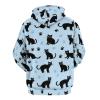 Cute Cats Paw Prints Adult Hoodies Casual Sweatshirt Long Sleeve Pullover Hooded with Pockets for Women Men M view 3