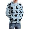 Cute Cats Paw Prints Adult Hoodies Casual Sweatshirt Long Sleeve Pullover Hooded with Pockets for Women Men M view 4