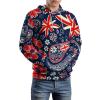 British UK Flag Paisley Adult Hoodies Casual Sweatshirt Long Sleeve Pullover Hooded with Pockets for Women Men M view 4